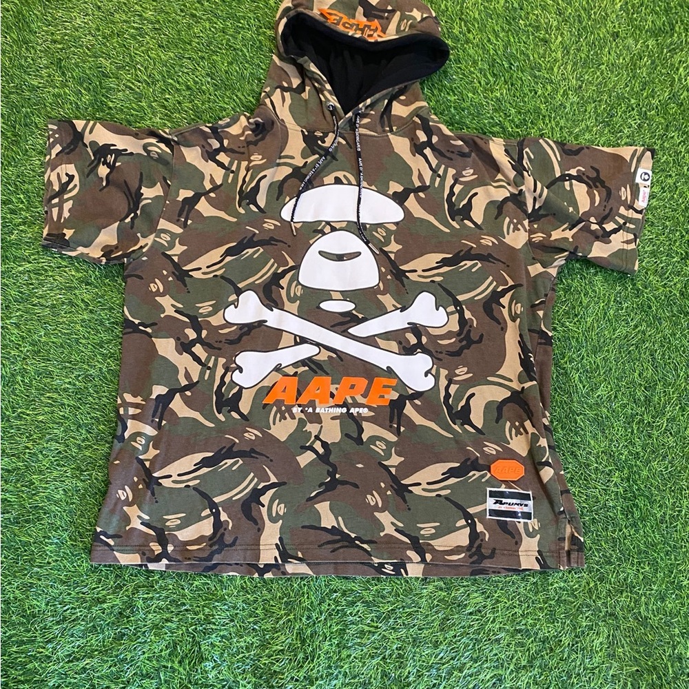 Aape by a bathing ape bape t shirt with hood size large